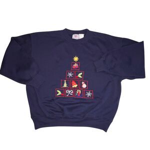 Vintage Nutcracker Sweater Womens Large Ugly Christmas Winter Star Holiday Shirt